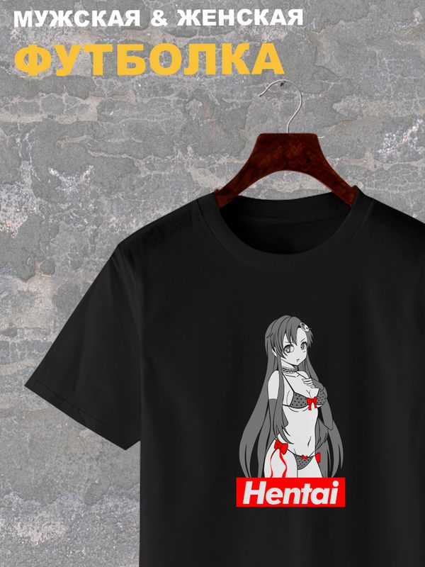 Футболка с принтом аниме Девушка тян хентай