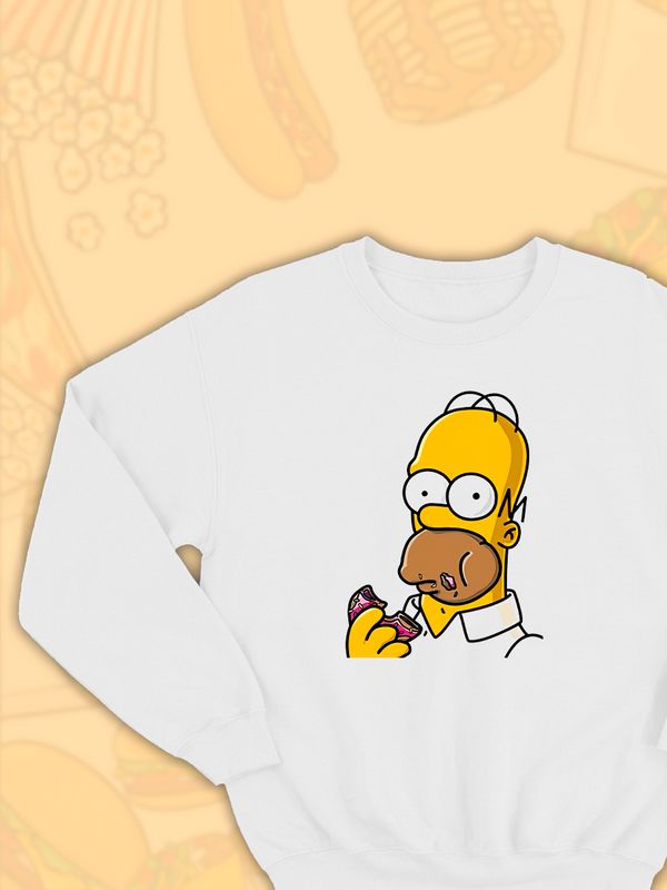 Парные свитшоты Гомер Симпсон белая мужская с принтом Homer Simpson Симпсоны Симсоны Simpsons для влюбленных пар парня и девушки, двоих подруг, мемная, андеграунд парная одежда y2k оверсайз Парные свитшоты Гомер Симпсон белая мужская с принтом Homer Simpson Симпсоны Симсоны Simpsons для влюбленных пар парня и девушки, двоих подруг, мемная, андеграунд парная одежда y2k оверсайз