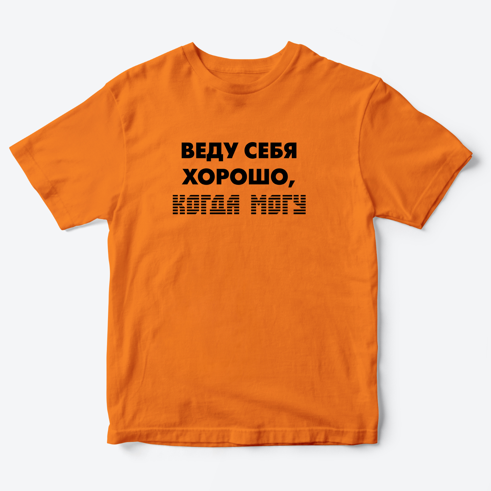 Футболка с надписью Веду себя хорошо