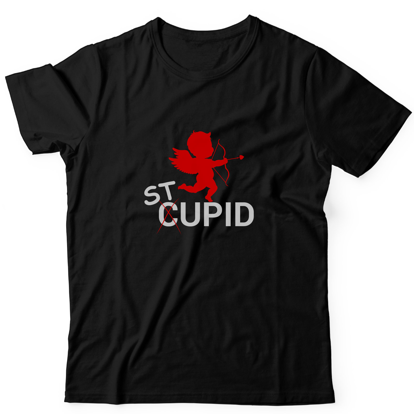 Футболка ко дню влюбленных с принтом Stupid Cupid