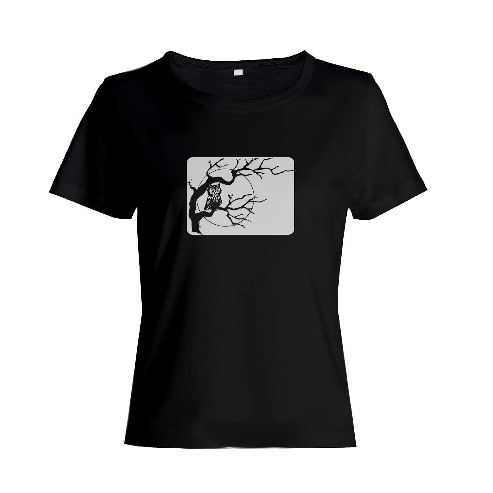 Футболка с прикольным принтом Сова на дереве