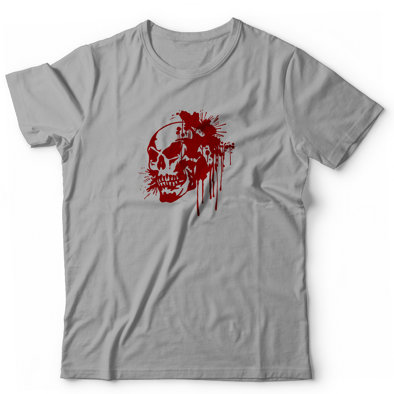 Футболка с черепом красным с брызгами с принтом