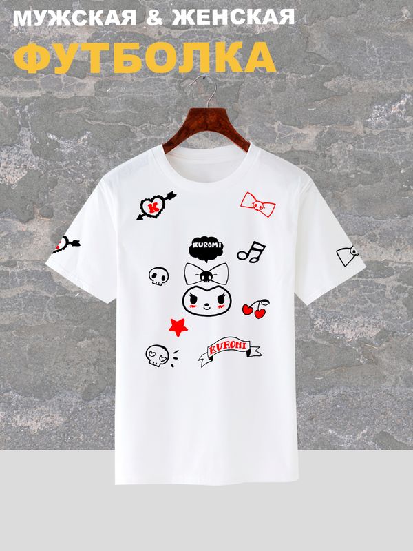 Футболка Kuromi Hello Kitty с принтом Куроми