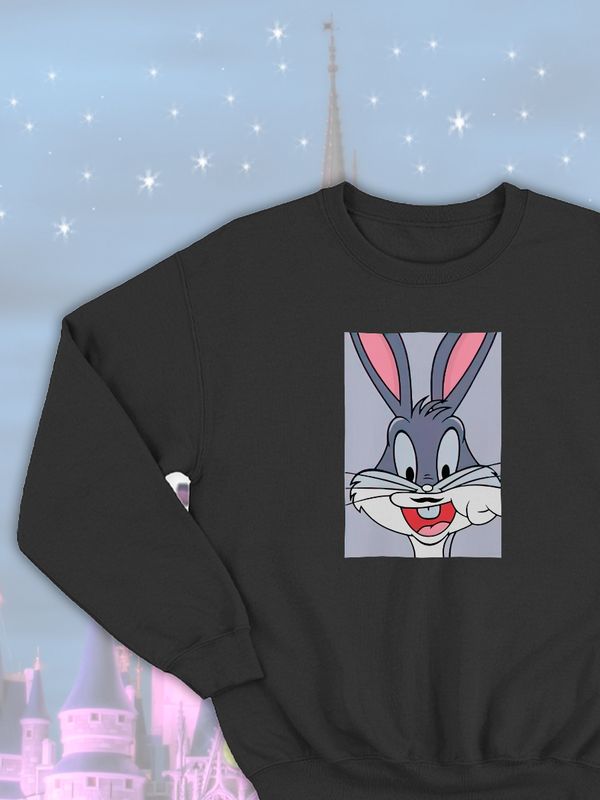 Парные свитшоты Багз Банни кролик Bugs Bunny черная мужская с принтом заяц Багс Бакс Бани Парные свитшоты Багз Банни кролик Bugs Bunny черная мужская с принтом заяц Багс Бакс Бани