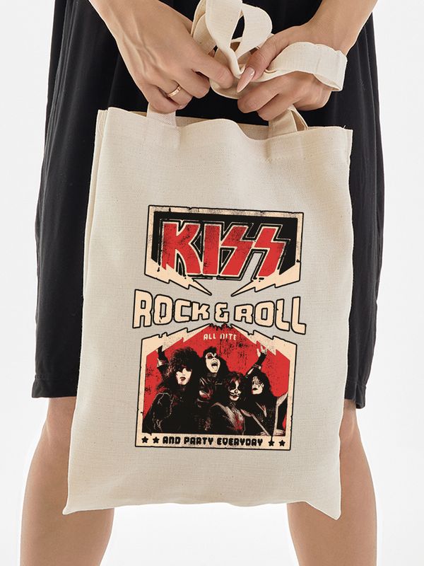 Шоппер с принтом и надписью