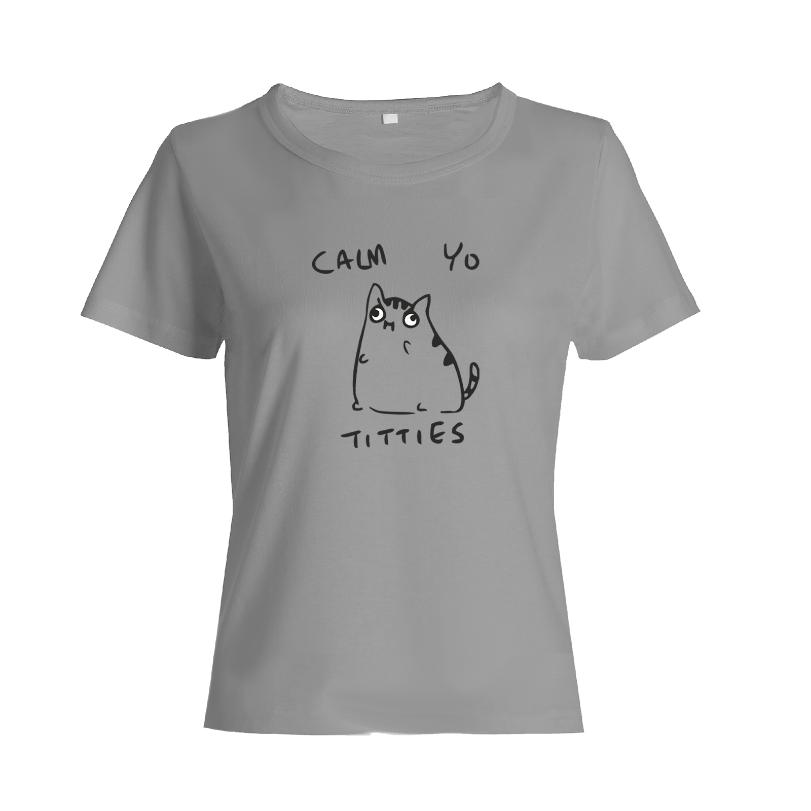Футболка с котом Calm yo titties