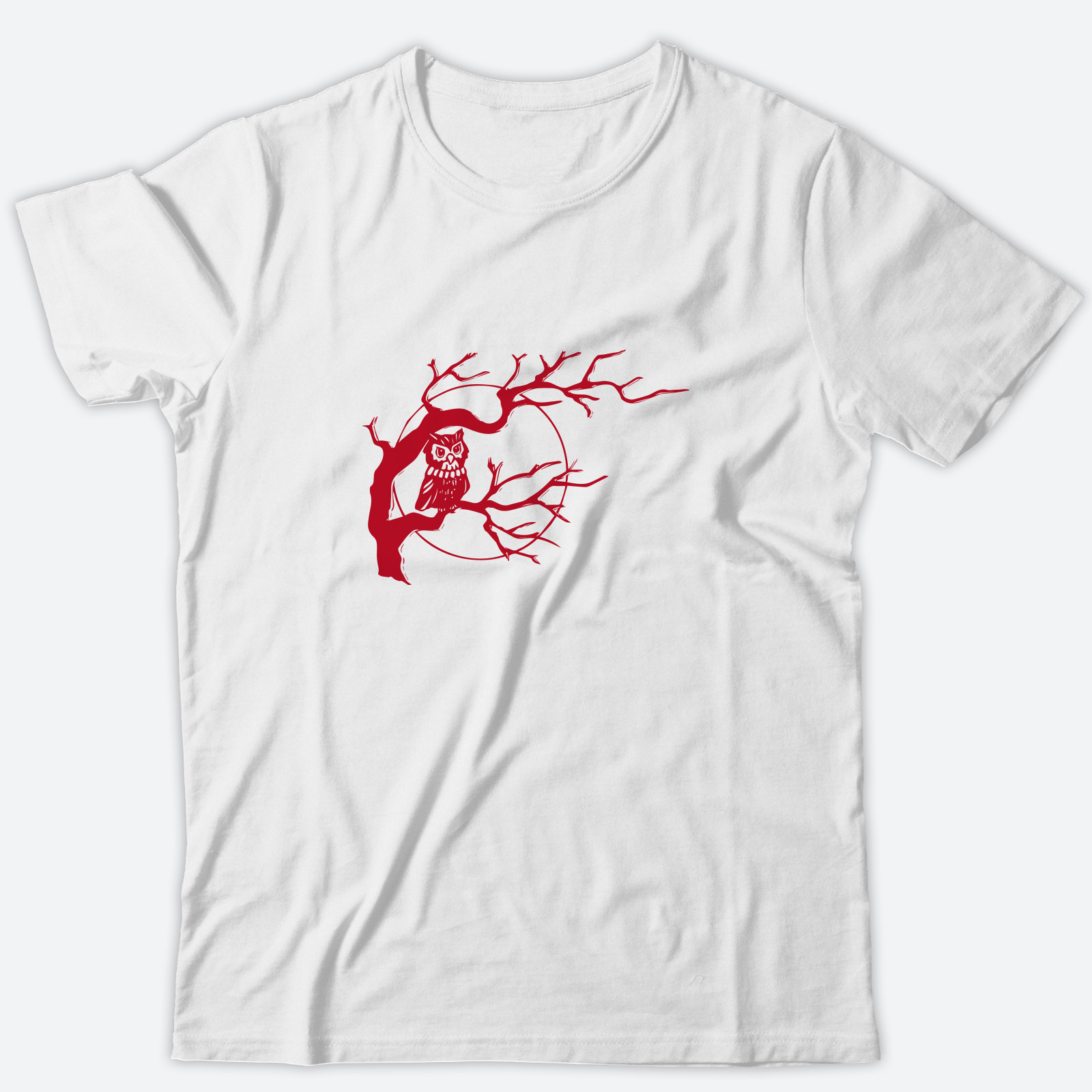 Футболка с прикольным принтом Сова на дереве