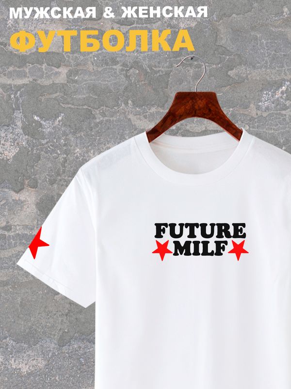 Футболка аниме тян future milf милфа y2k оверсайз с принтом