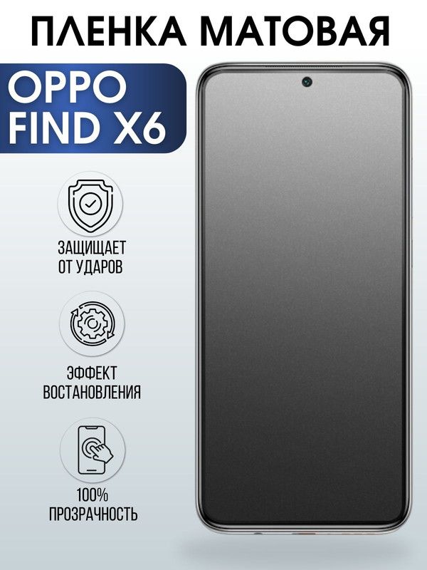 Защитная гидрогелевая пленка на телефон OPPO FIND X6, матовая гелевая пленка на смартфон OPPO FIND X6, для защиты экрана телефона