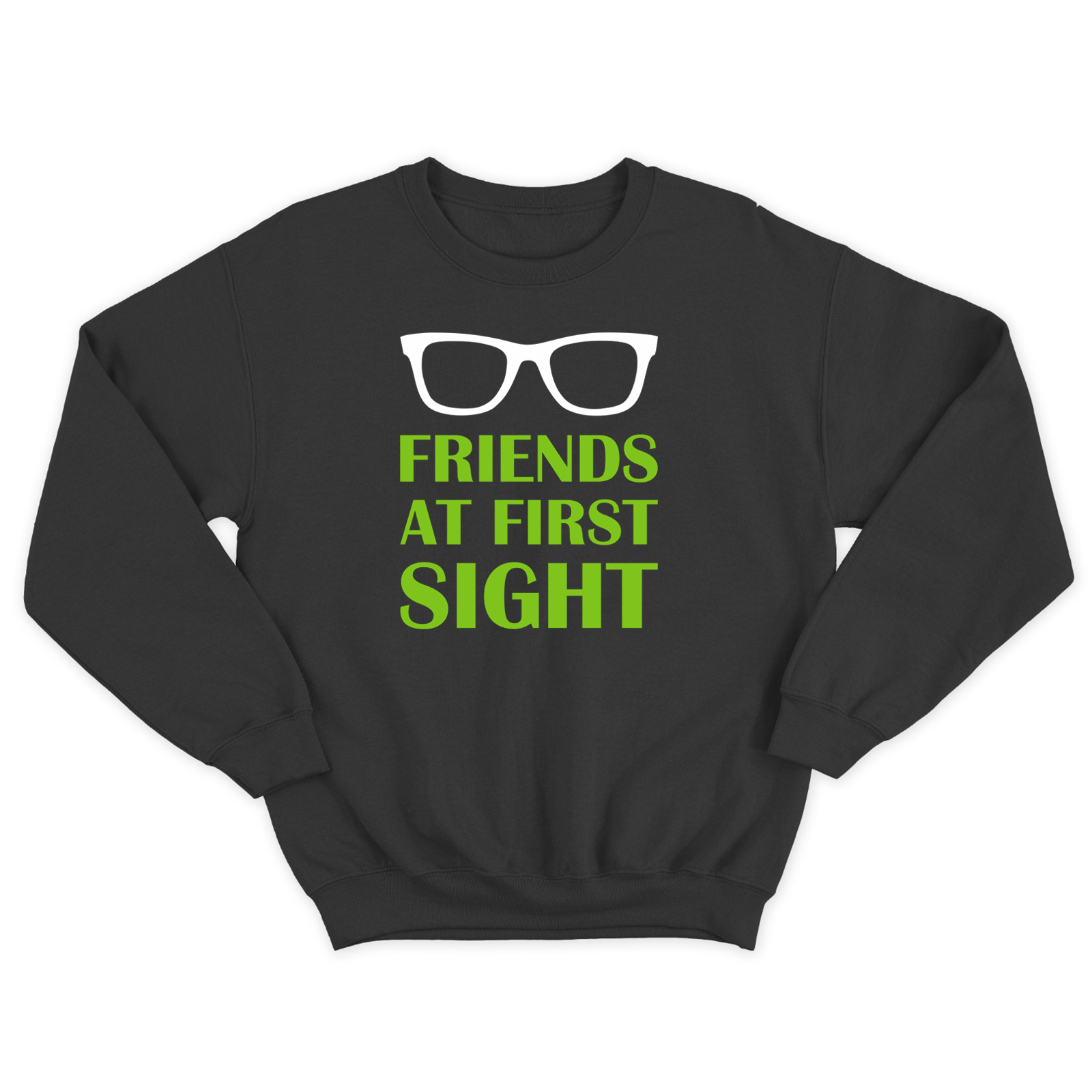 Парные свитшоты для двоих друзей Friends at first sight. Толстовки без капюшона для двоих Парные свитшоты для двоих друзей Friends at first sight. Толстовки без капюшона для двоих