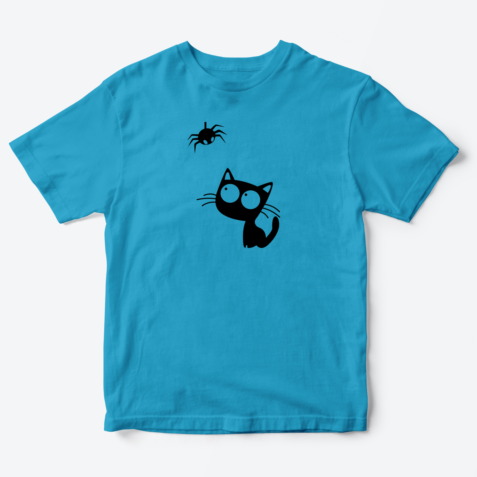Футболка детская с принтом Паучок и Котик