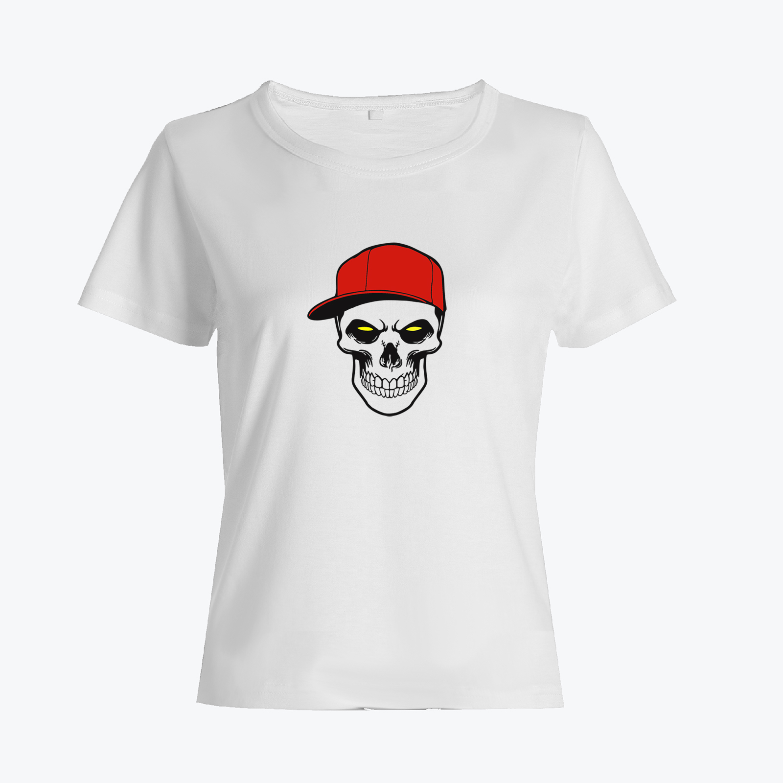 Футболка с черепом оверсайз с принтом