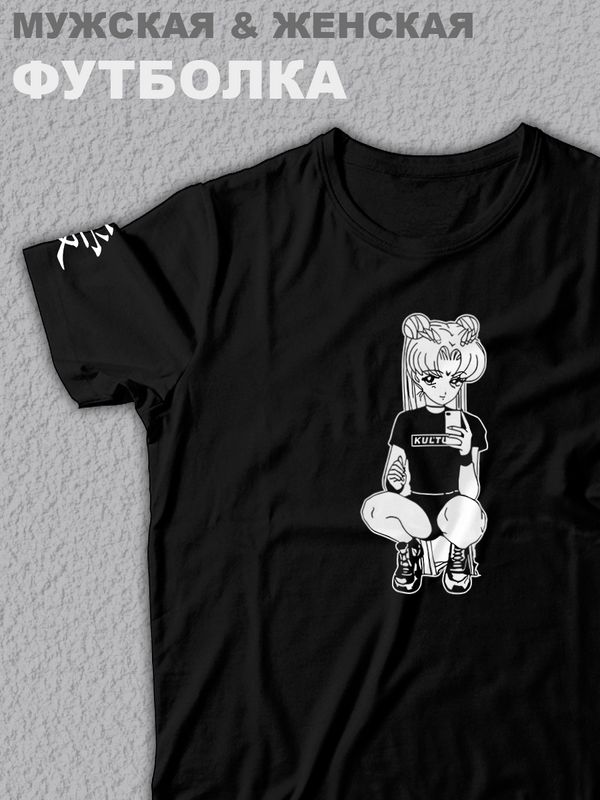 Футболка оверсайз с принтом аниме Sailor Moon Сейлор Мун