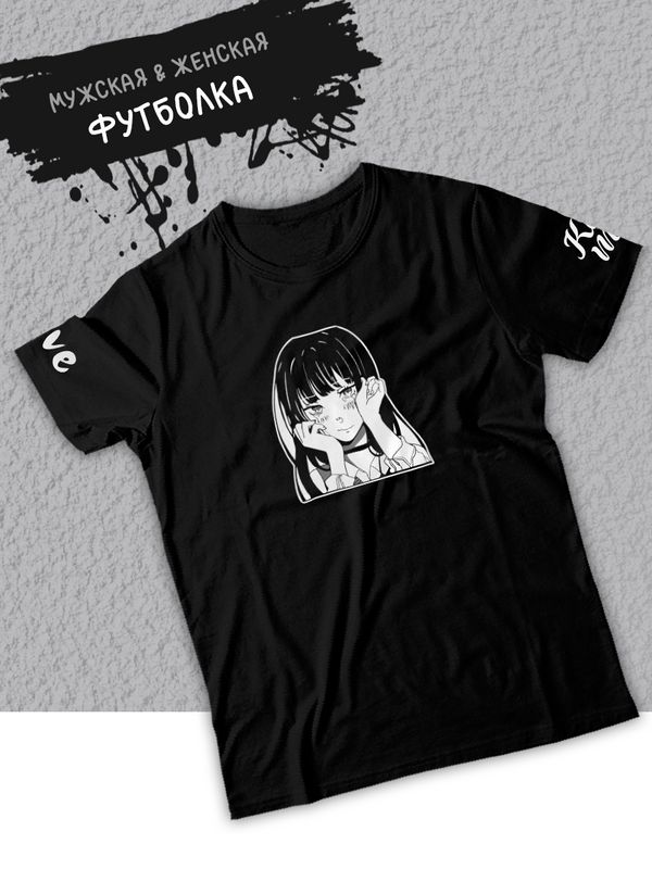 футболка оверсайз летняя с принтом аниме тян kawaii унисекс