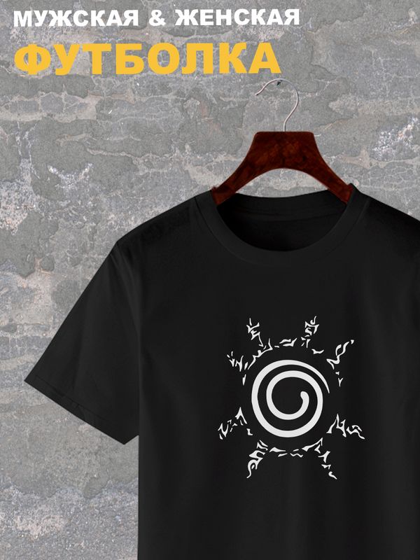 Футболка аниме солнце курама демон лис y2k оверсайз с принтом