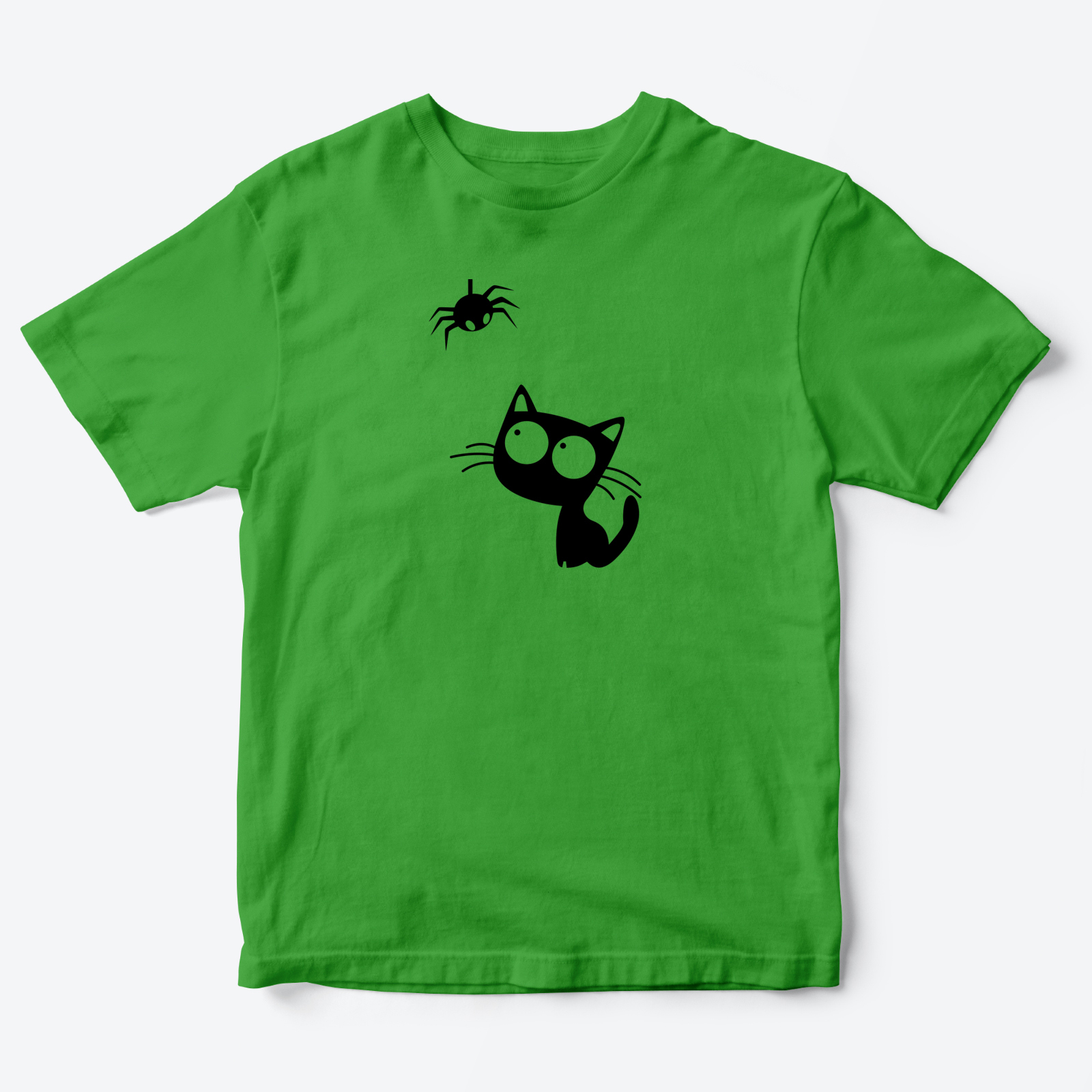 Футболка с принтом Котик и паучок