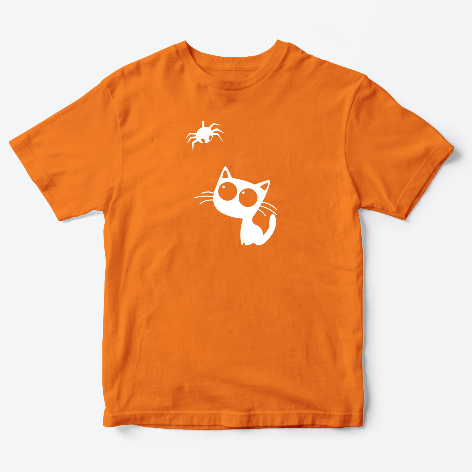 Футболка детская с принтом Паучок и Котик