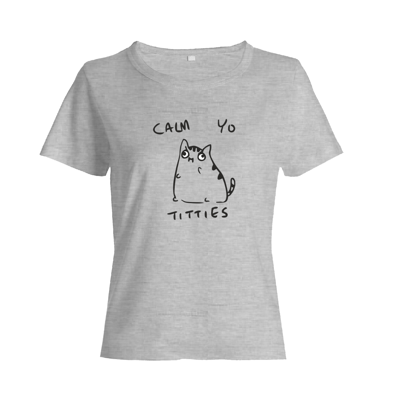 Футболка с котом Calm yo titties