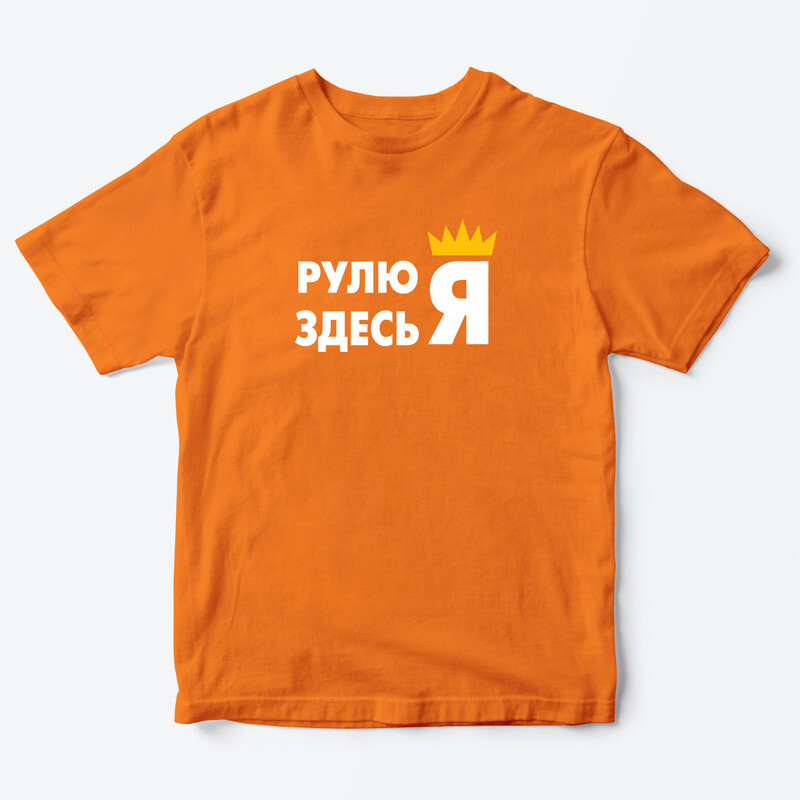 Детская футболка с рисунком Где подарки, Рулю здесь я