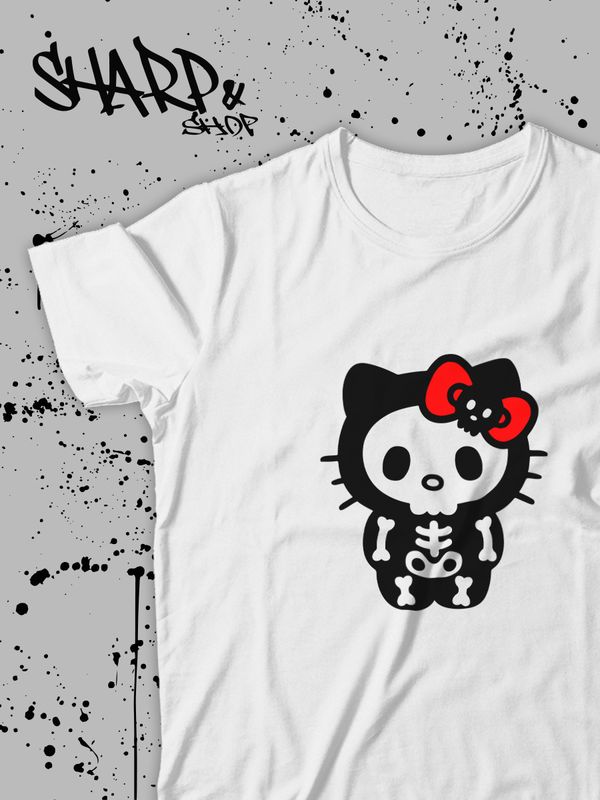 Футболка Hello Kitty Аниме Куроми оверсайз дрейн майка с принтом