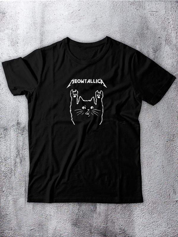 Футболка с принтом Meowtallica