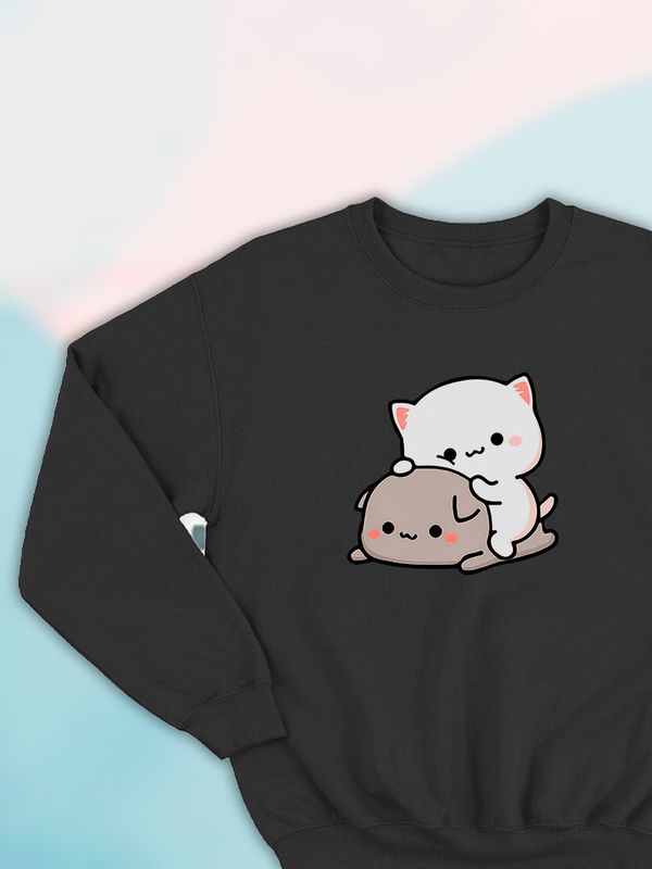 Парные свитшоты Mochi cats чиби Парные свитшоты Mochi cats чиби