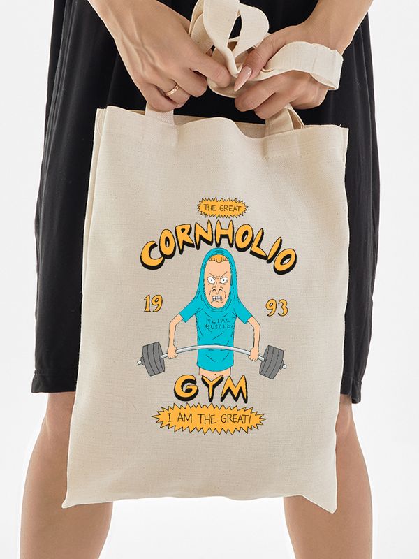 Шоппер с принтом и надписью