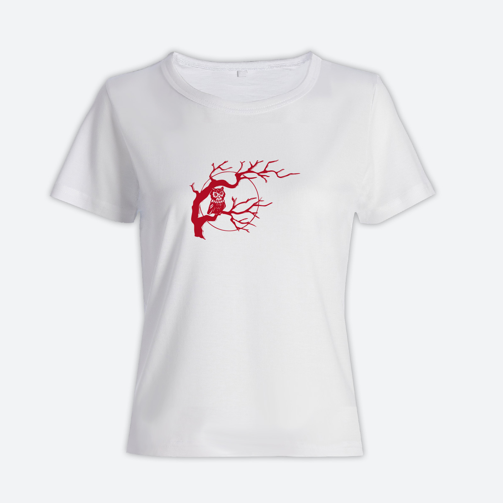 Футболка с прикольным принтом Сова на дереве