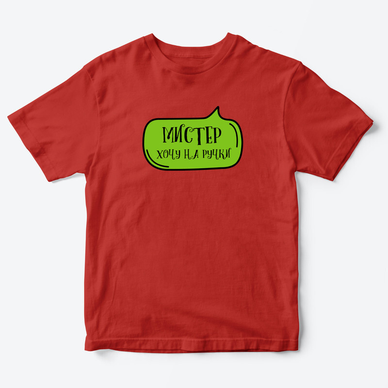 Футболка для детей с надписью Мистер хочу на ручки