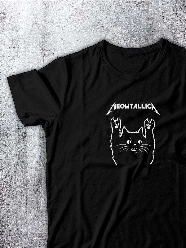 Футболка с принтом Meowtallica