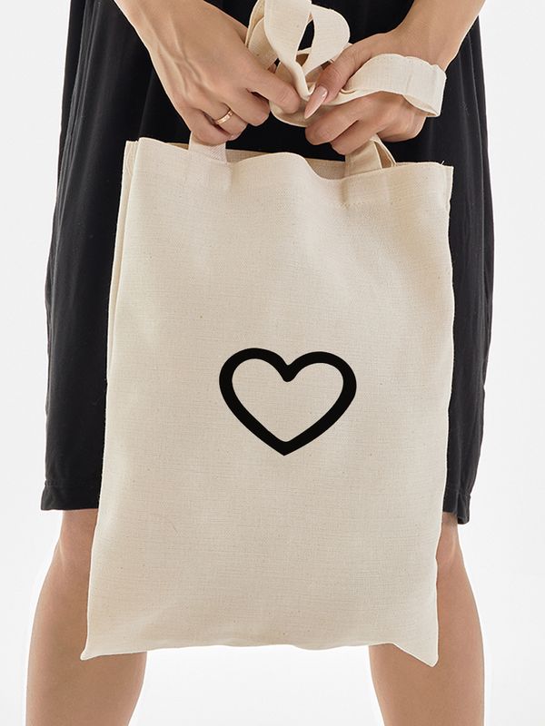 Шоппер с принтом и надписью