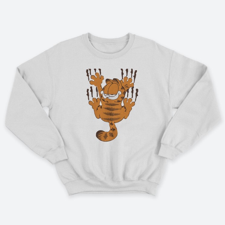 Прикольный мужской свитшот с надписью Garfield Прикольный мужской свитшот с надписью Garfield