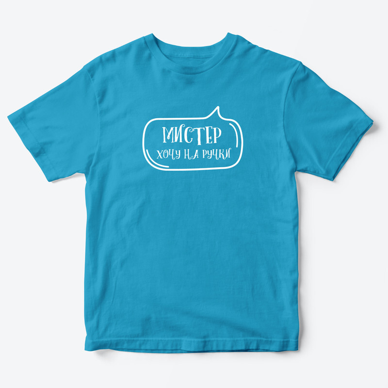 Футболка для детей с надписью Мистер хочу на ручки