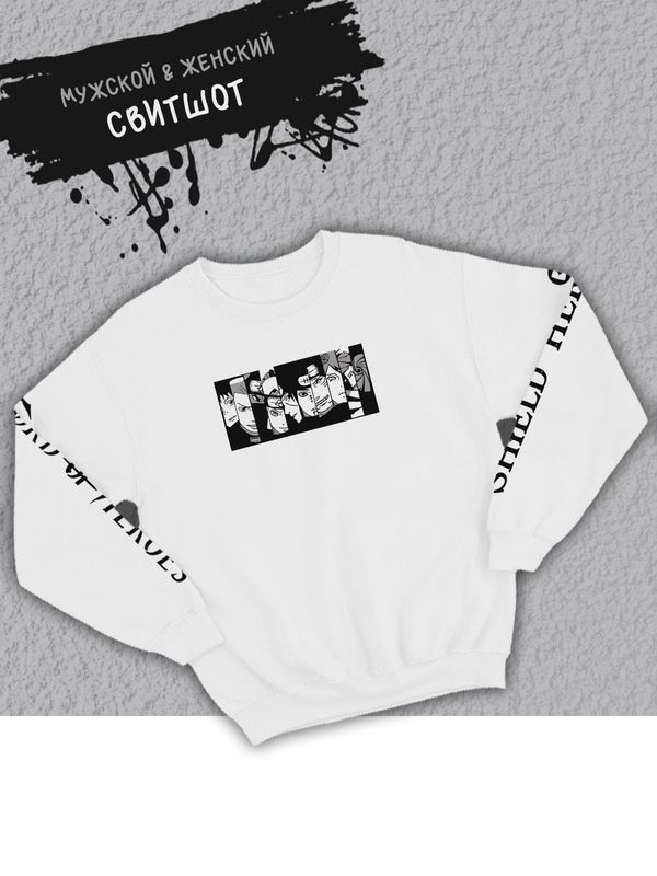 Толстовка мужская с принтом аниме Акацуки надписью