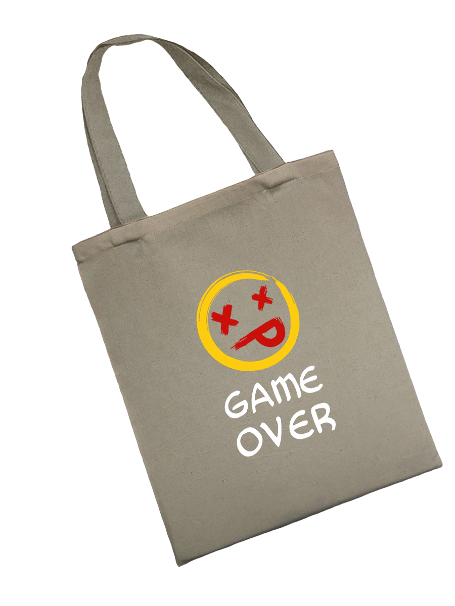 Сумка шоппер - холщовая хлопковая эко сумка с принтом Game over