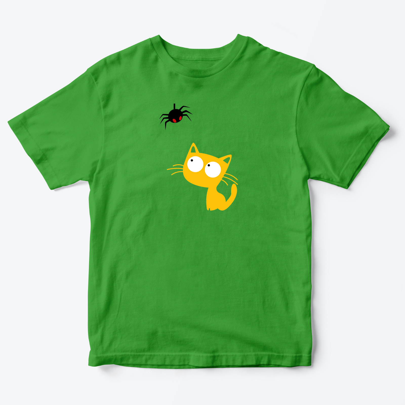 Футболка с принтом Котик и паучок