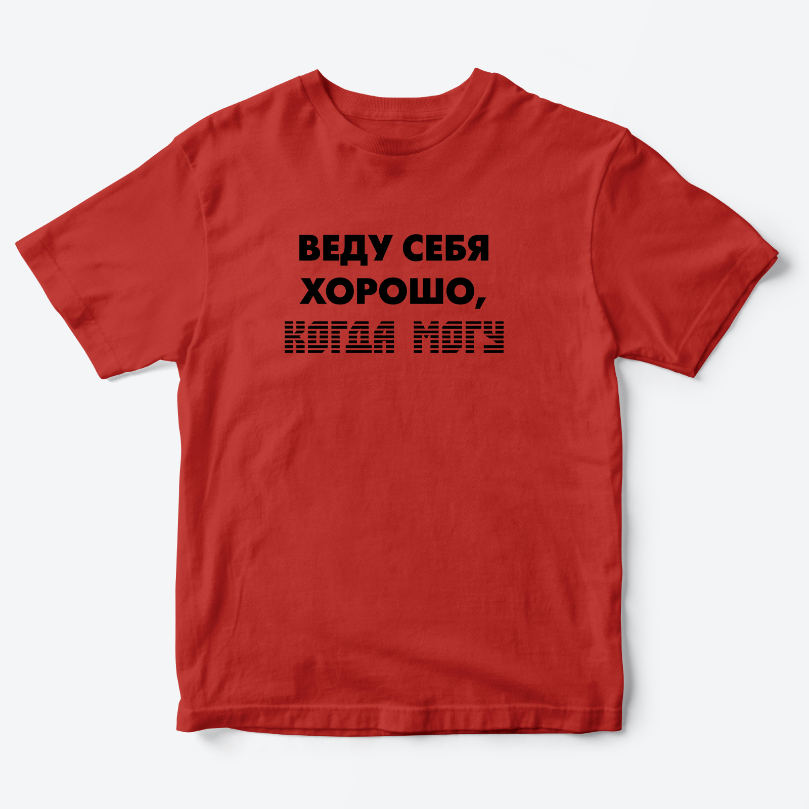 Футболка с надписью Веду себя хорошо