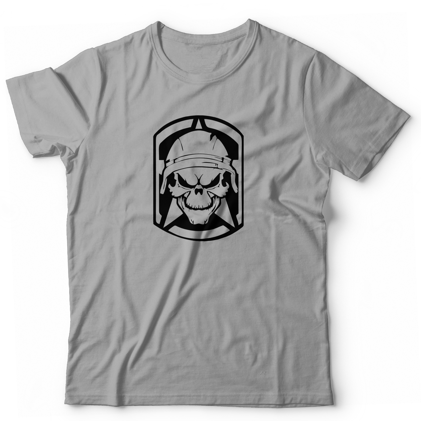 Футболка с черепом в шлеме с принтом