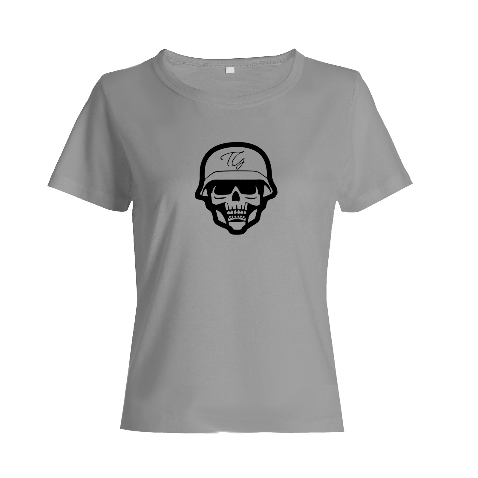 Футболка с черепом с подписью в шлеме оверсайз