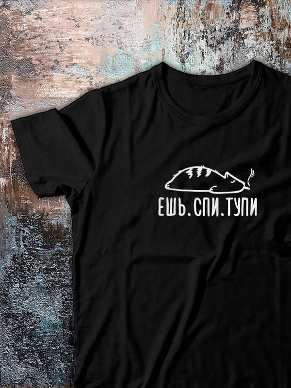 Футболка с мемом котом