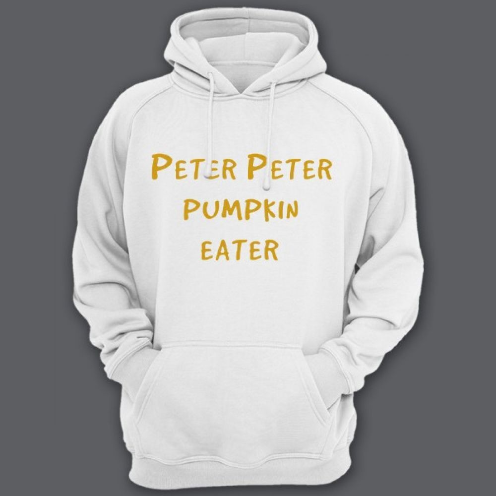 Прикольная мужская толстовка с капюшоном с надписью Peter Peter pumpkin eater