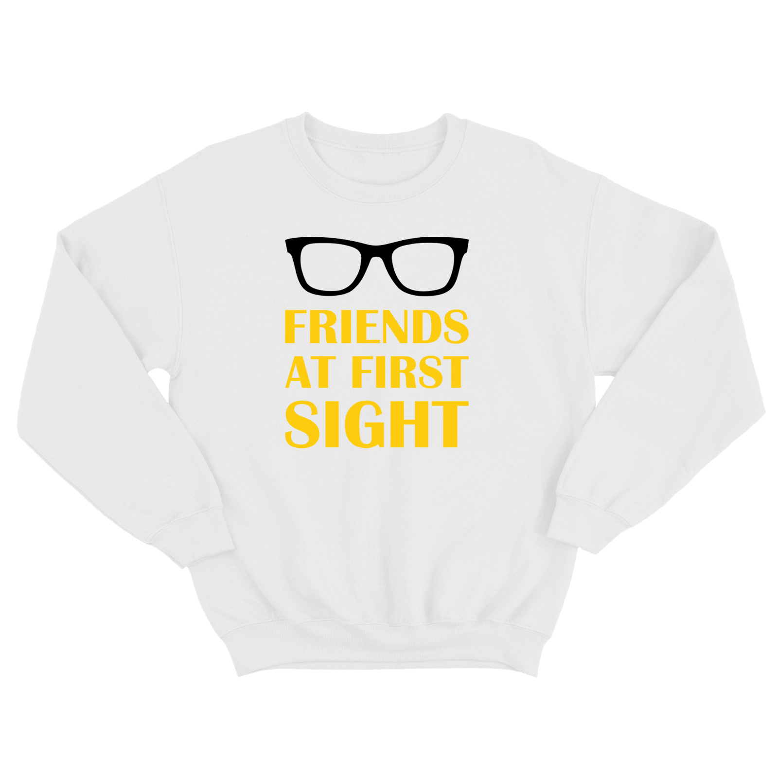 Парные свитшоты для двоих друзей Friends at first sight. Толстовки без капюшона для двоих Парные свитшоты для двоих друзей Friends at first sight. Толстовки без капюшона для двоих