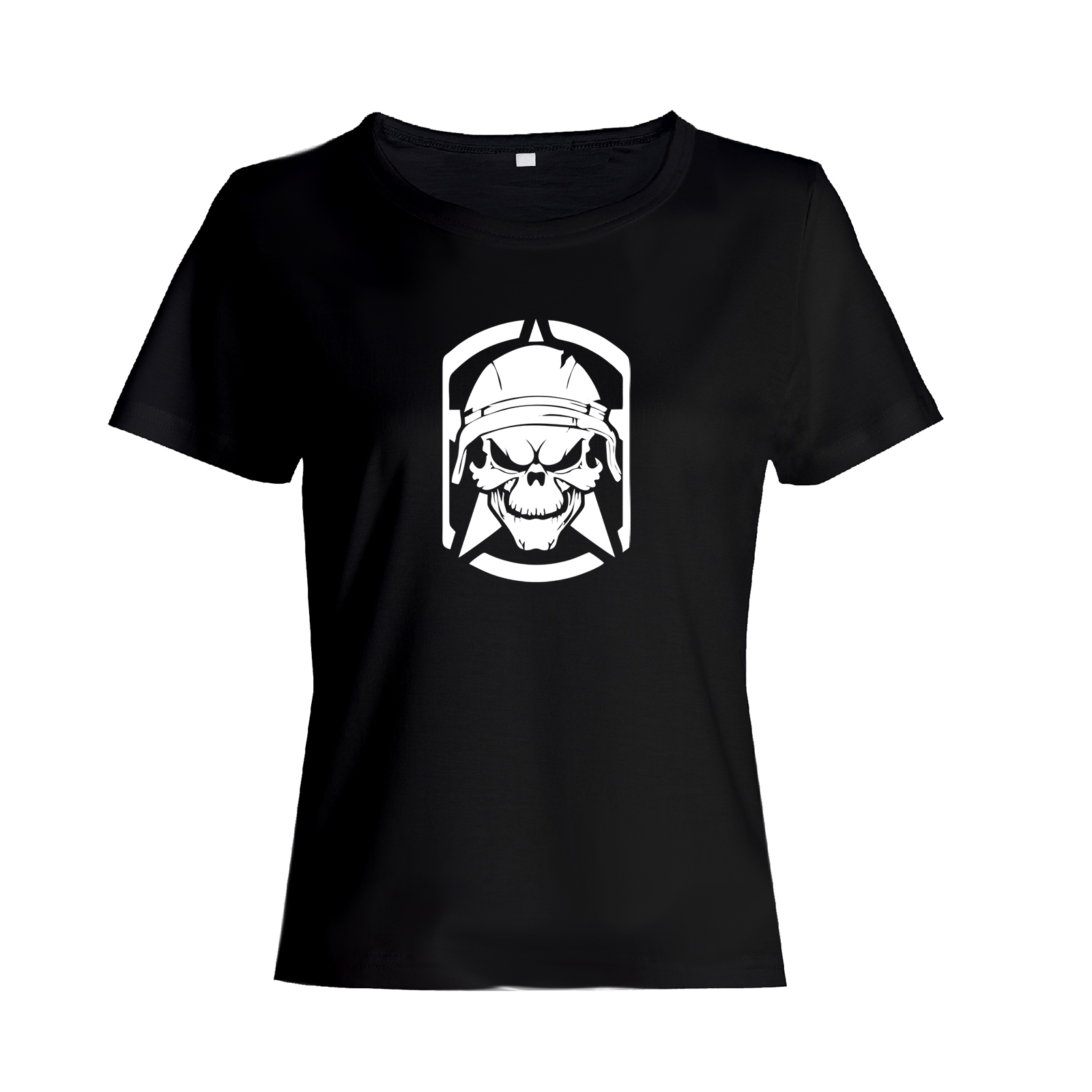 Футболка с черепом в шлеме с принтом