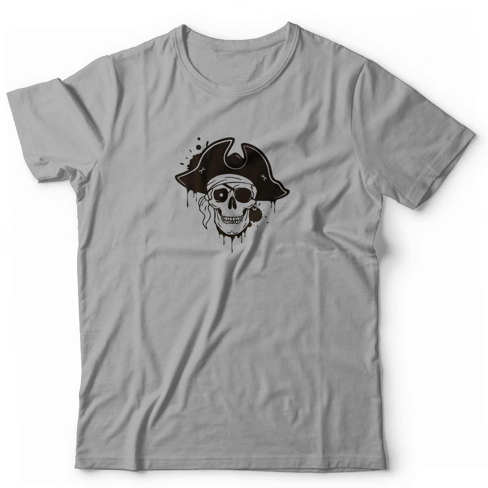 Футболка с черепом Пират в шляпе с принтом