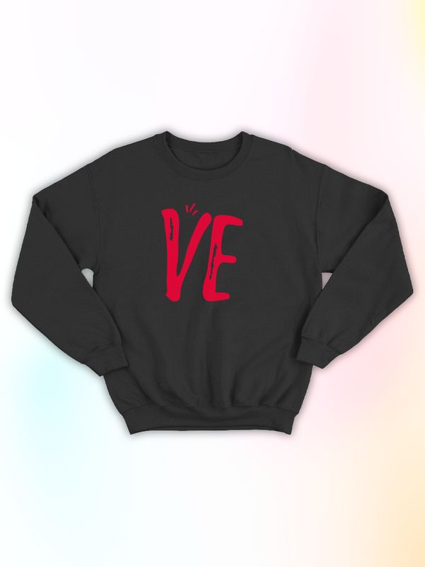 Парные свитшоты Love надпись любовь Ve y2k черный женский с принтом aesthetic для влюбленных пар парня и девушки, двоих подруг, мемная, прикольная парная одежда оверсайз андеграунд street style Парные свитшоты Love надпись любовь Ve y2k черный женский с принтом aesthetic для влюбленных пар парня и девушки, двоих подруг, мемная, прикольная парная одежда оверсайз андеграунд street style