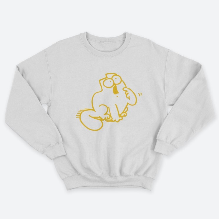 Женский свитшот с принтом Simons cat.