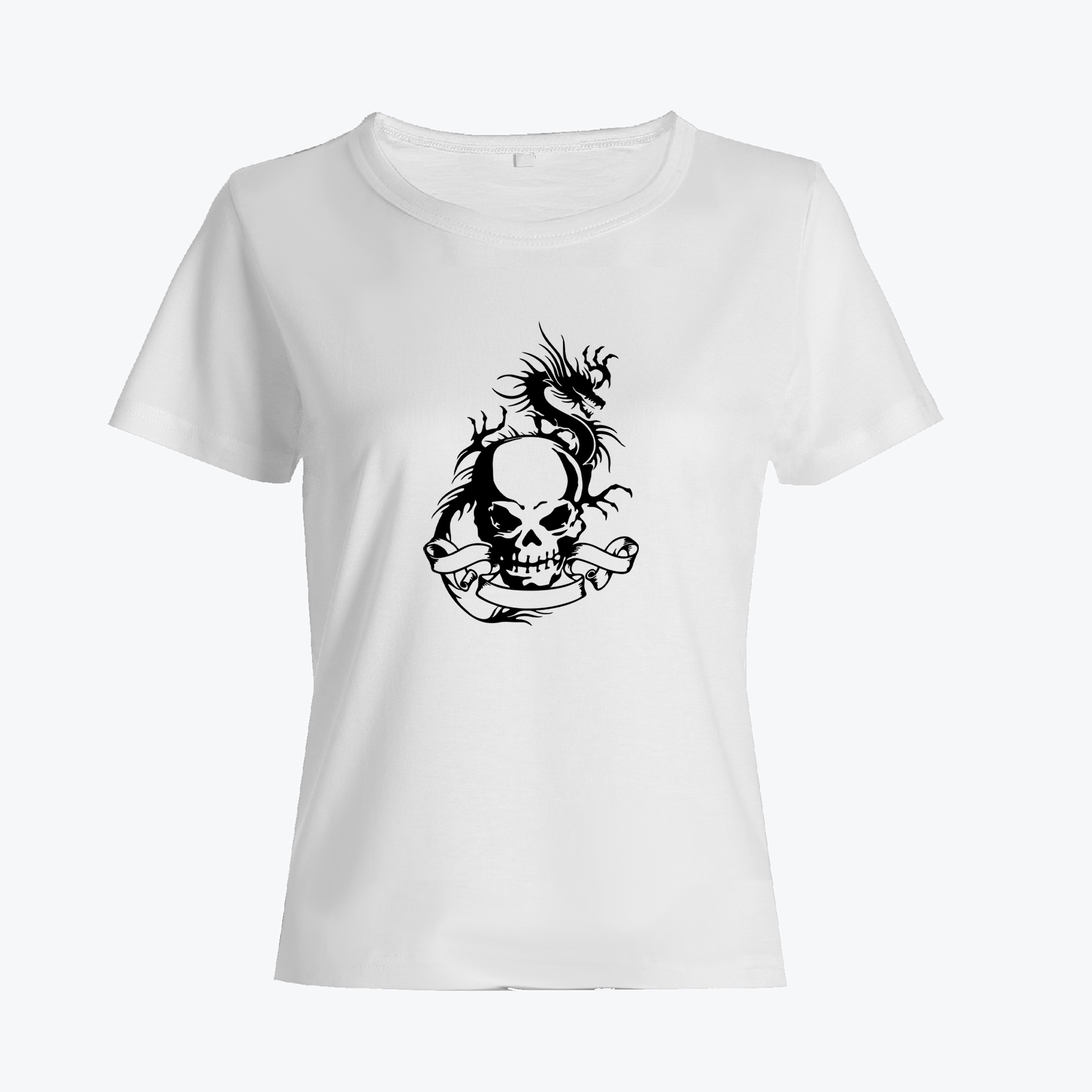 Футболка с черепом оверсайз с принтом