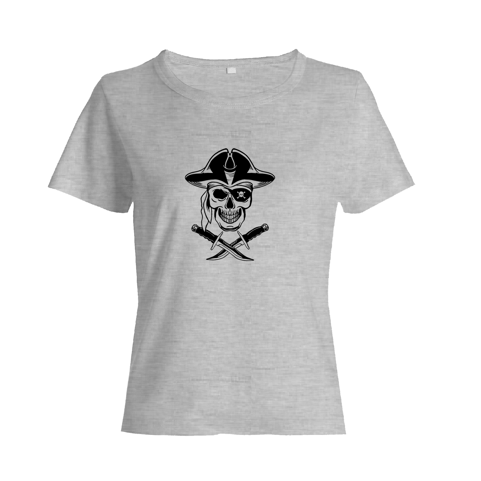 Футболка с черепом с саблями, с повязкой оверсайз