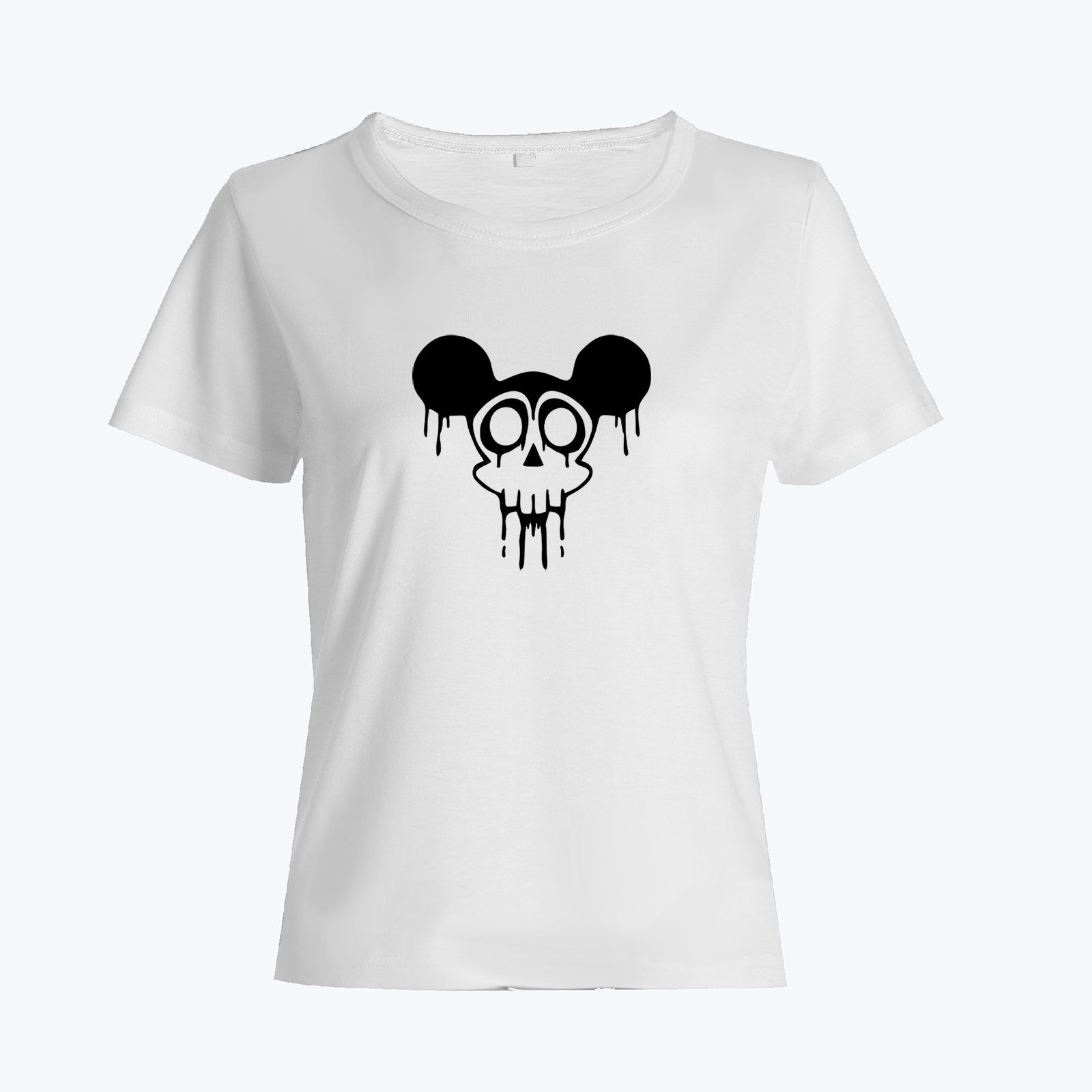 Футболка с черепом Микки оверсайз с принтом