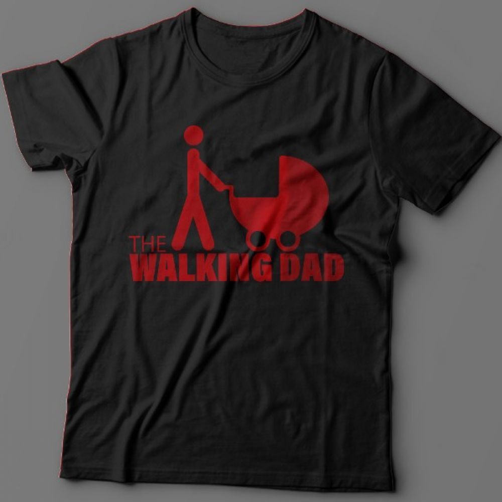 Футболка с надписью The walking dad.